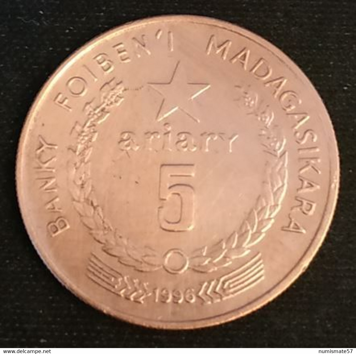 MADAGASCAR - 5 FRANCS ARIARY 1996 - KM 23 - ( Plante De Riz ) - Madagaskar