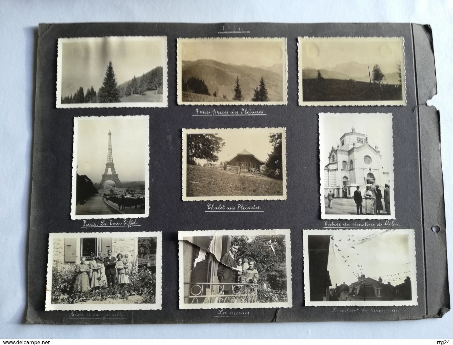 122 photos album  voyage  années 1927à 1939 .multiples endroits de  Suisse et de  France  , expo coloniale Paris 1931.
