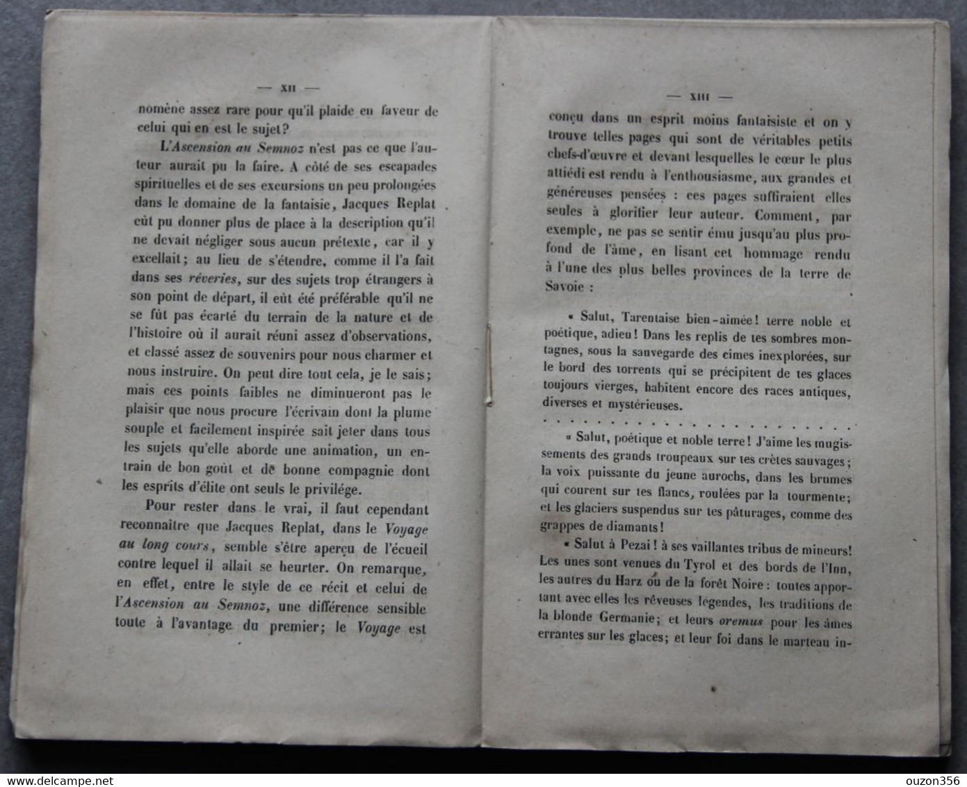 Replat Jacques, Voyage Sur Le Lac D'Annecy, Précédé D'une Ascension Au Semnoz (Haute-Savoie) (2ème édition), 1867 - Alpes - Pays-de-Savoie