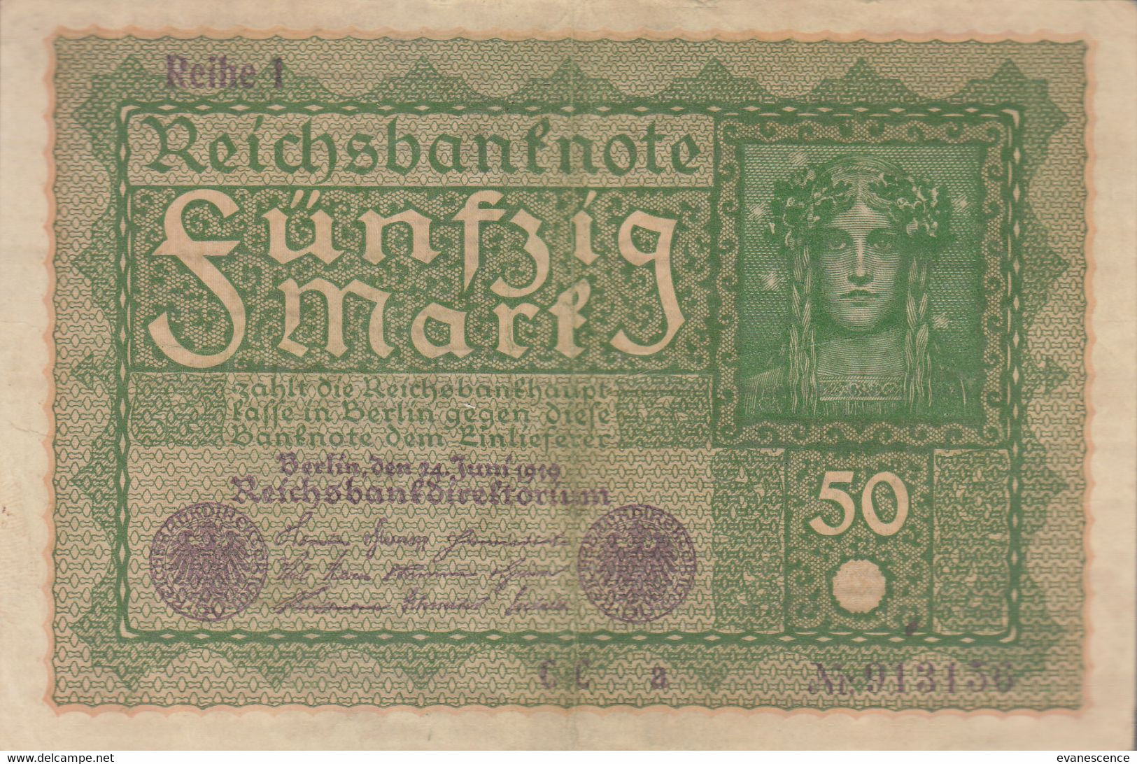 Billet Allemagne :  De 50 Mark  ///  Réf. Fév.  22 / P9 - 50 Mark