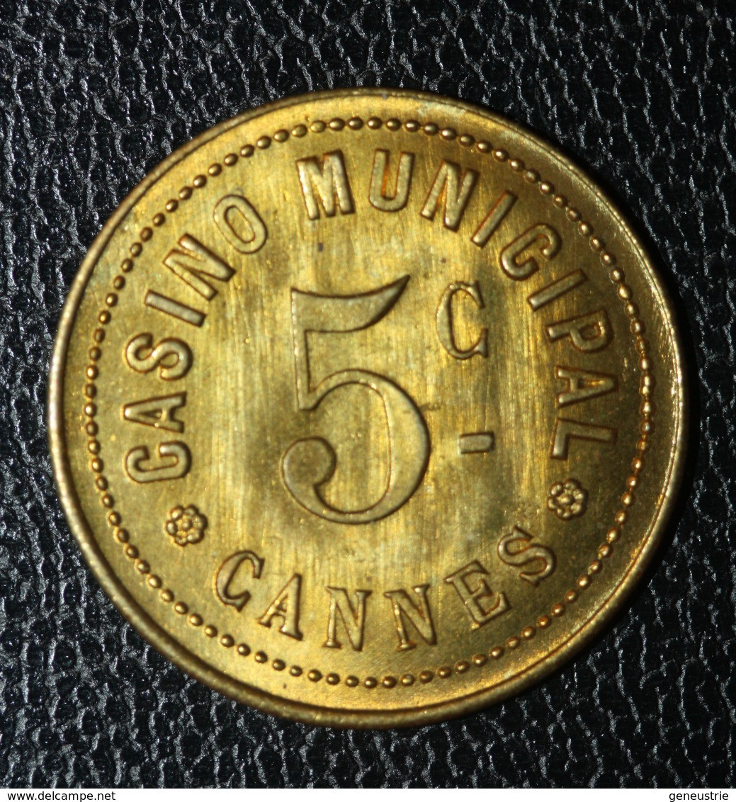 Jeton De Nécessité "5c Casino Municipal De Cannes" Token Casino - Casino