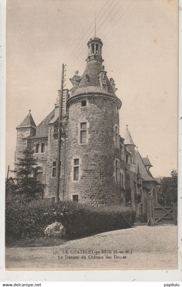 DEPT 77 : édit. E Mignon N° 595 : Le Chatelet En Brie Le Donjon Du Château Des Dames - Le Chatelet En Brie