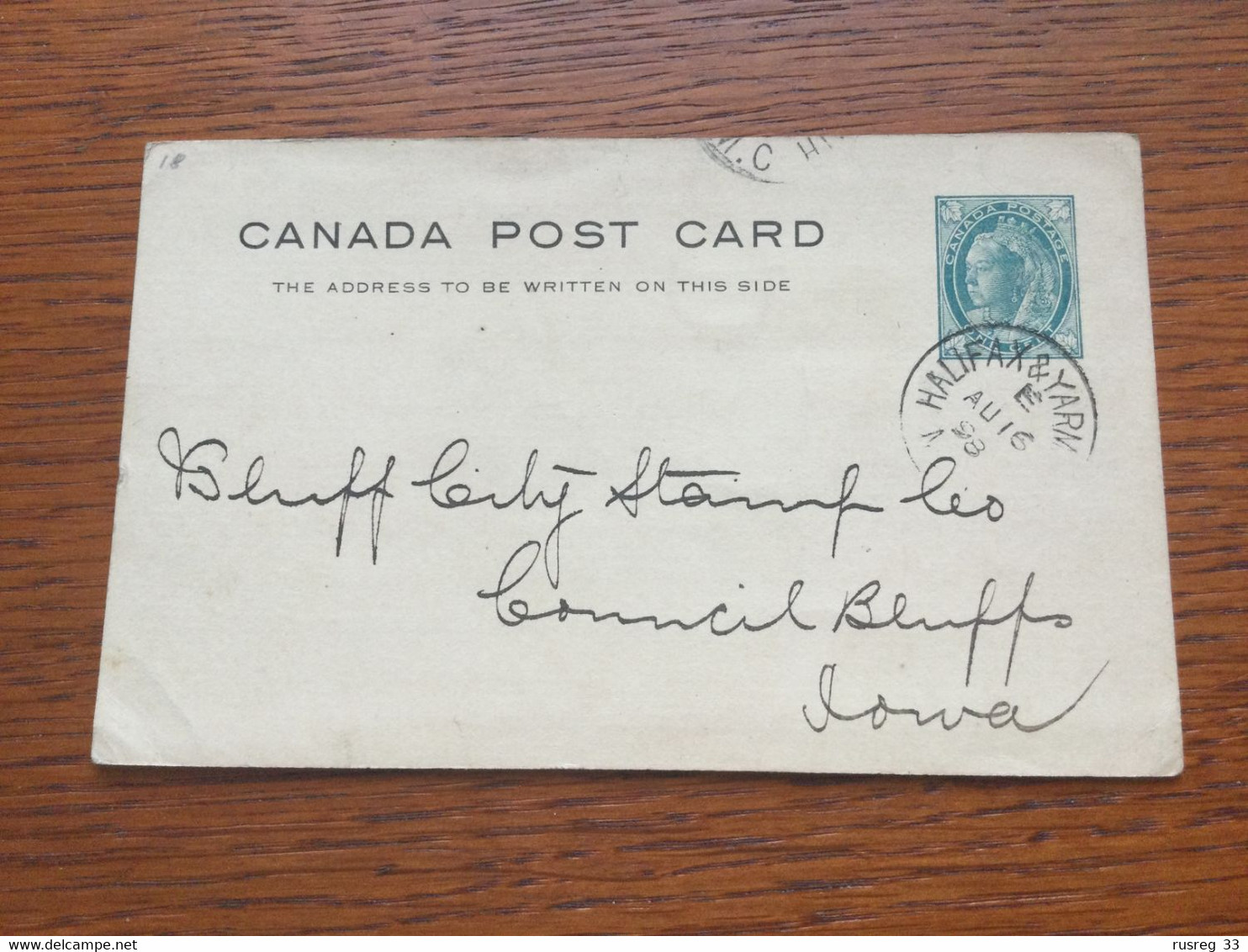 GÄ26246 Canada Ganzsache Stationery Entier Postal Psc From Middleton/Nova Scotia To Council Bluffs RPO!!! Bahnpost!!! - 1860-1899 Reign Of Victoria