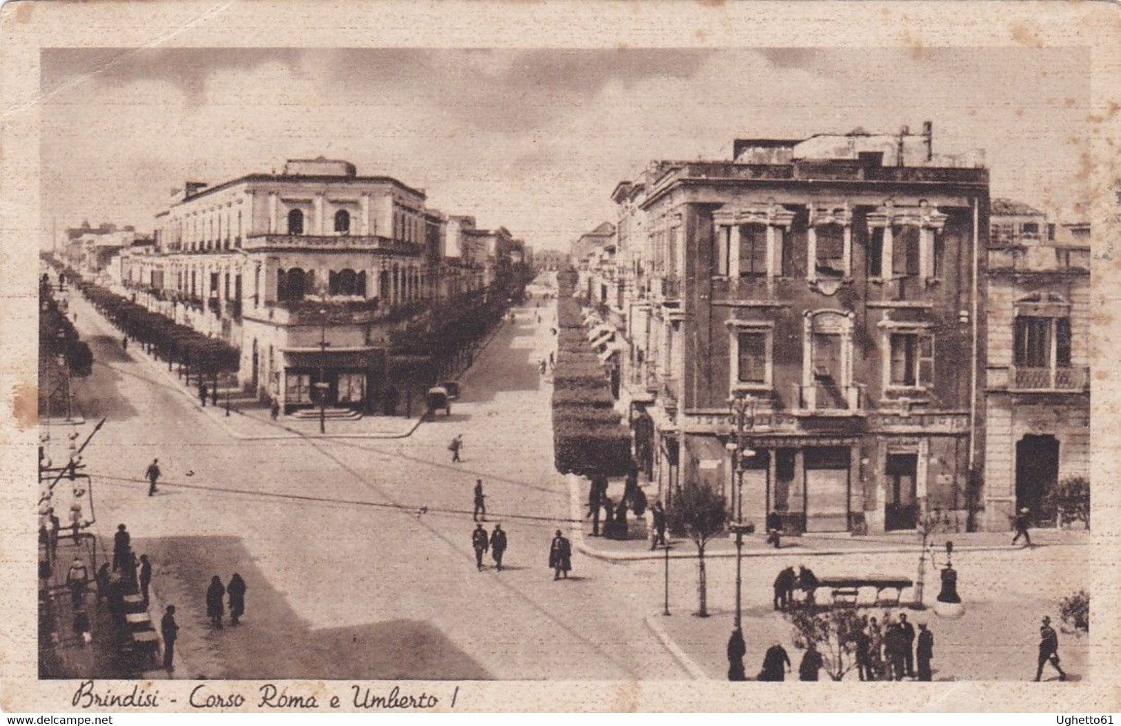 Brindisi - Corso Roma E Umberto I Viaggiata 1940 - Brindisi