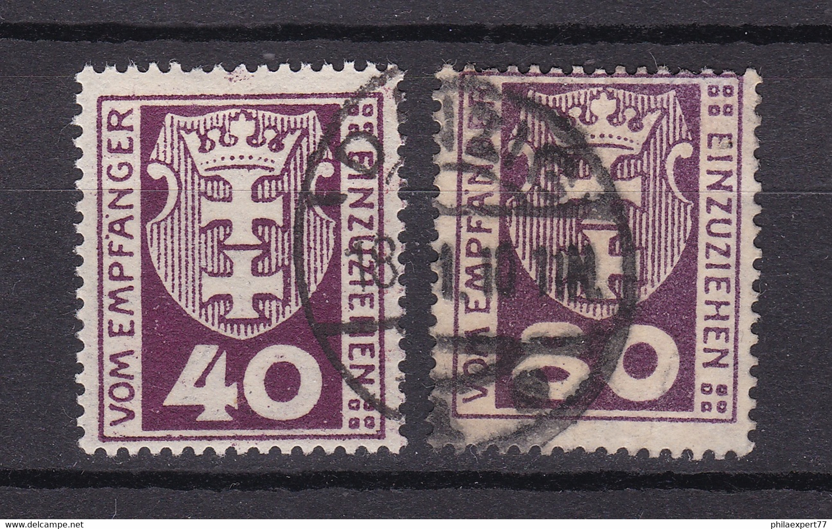 Danzig - 1921 - Portomarken - Michel Nr. 3, 6 - Gestempelt - 40 Euro - Sonstige & Ohne Zuordnung