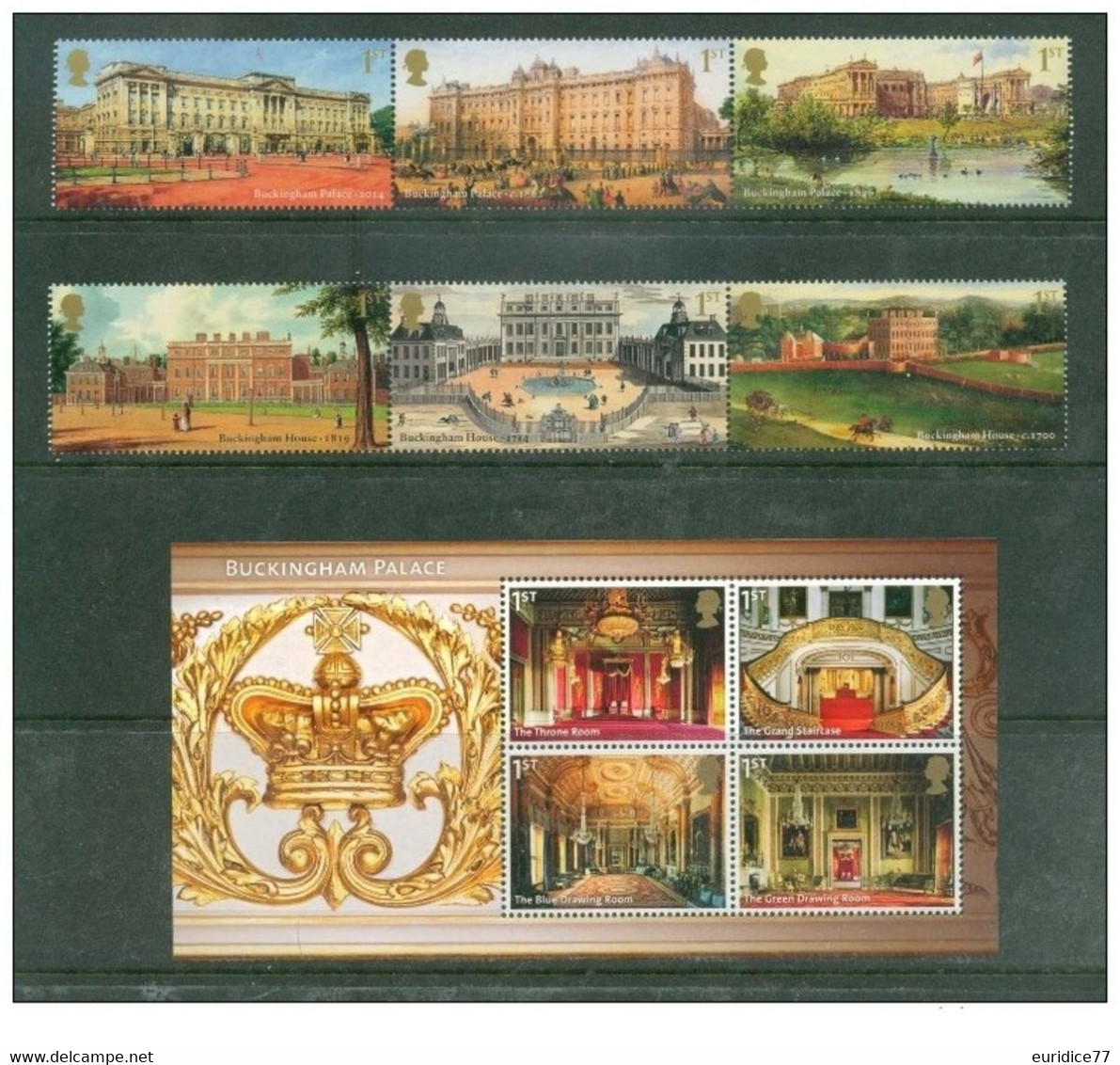 Great Britain 2014 - Buckingham Palace Stamp Set + Souvenir Sheet Mnh - Fogli Completi