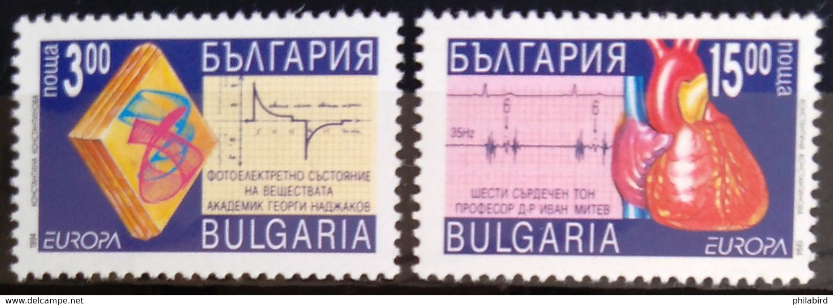 EUROPA 1994 - BULGARIE                         N° 3555/3556                         NEUF** - 1994