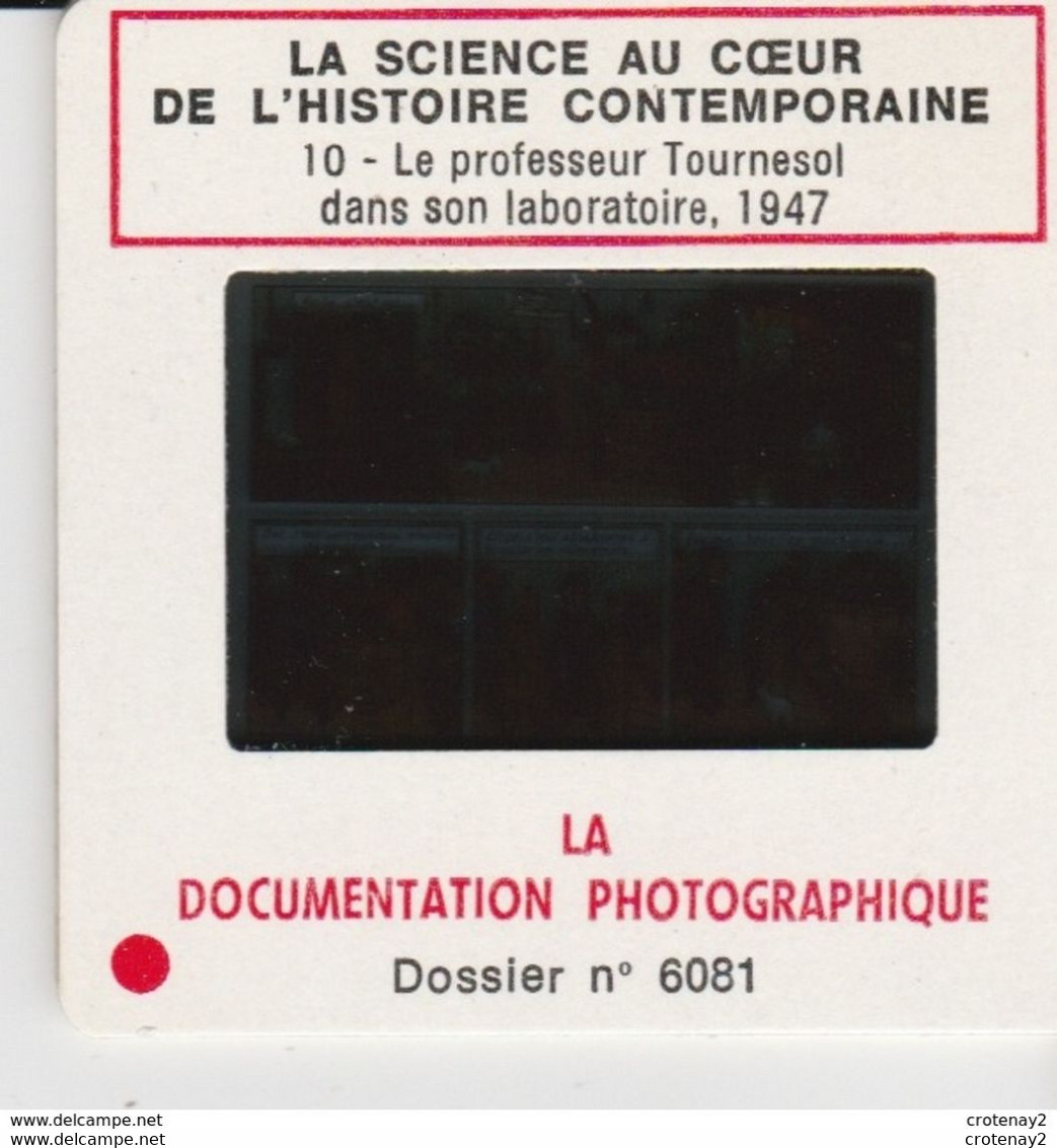 Photo Diapo Diapositive Slide Science Histoire Contemporaine Professeur TOURNESOL TINTIN BD En 1947 VOIR ZOOM - Diapositives (slides)