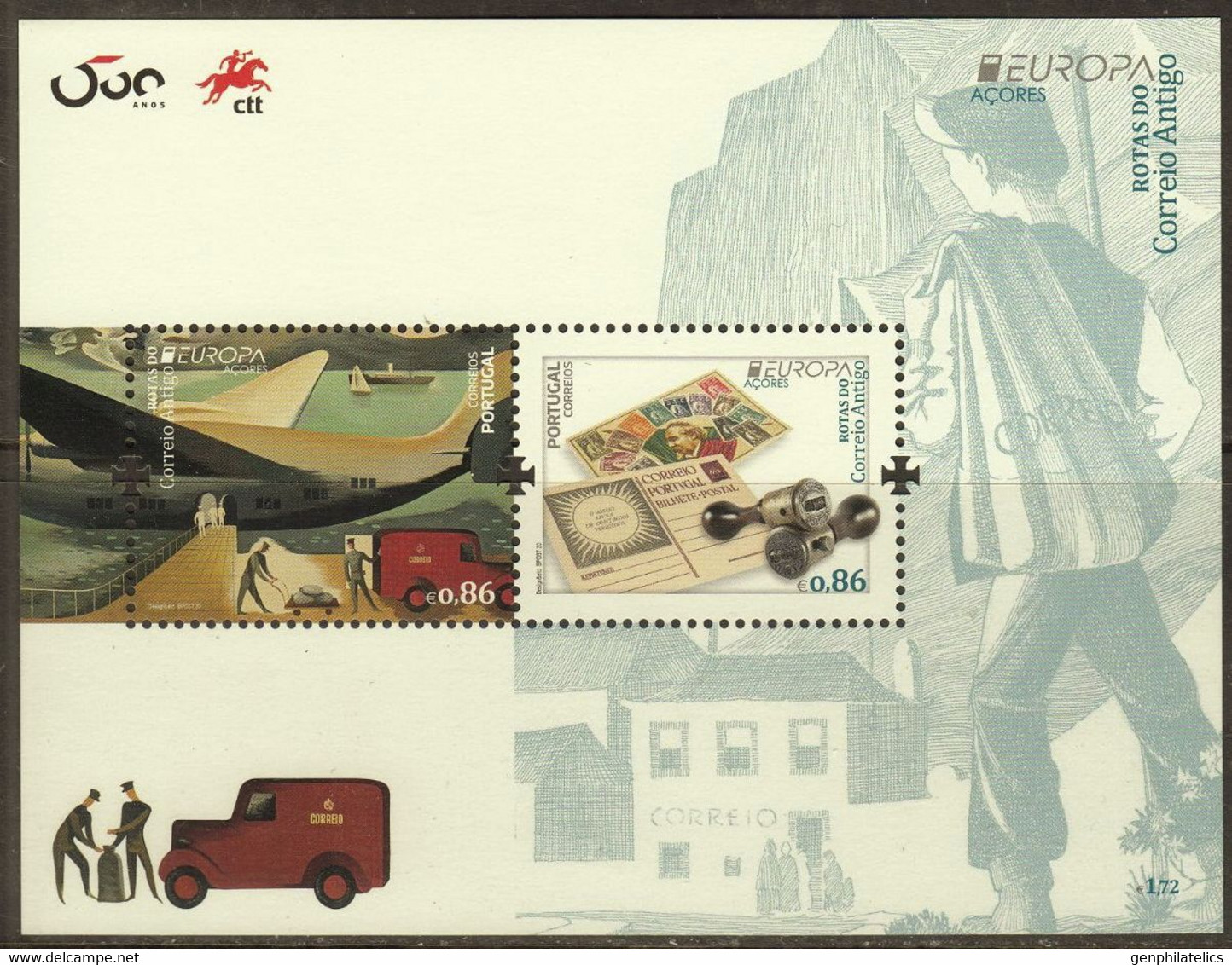 Europa CEPT 2020 PORTUGAL (Azores) Ancient Postal Routes - Fine S/S MNH - Sonstige & Ohne Zuordnung