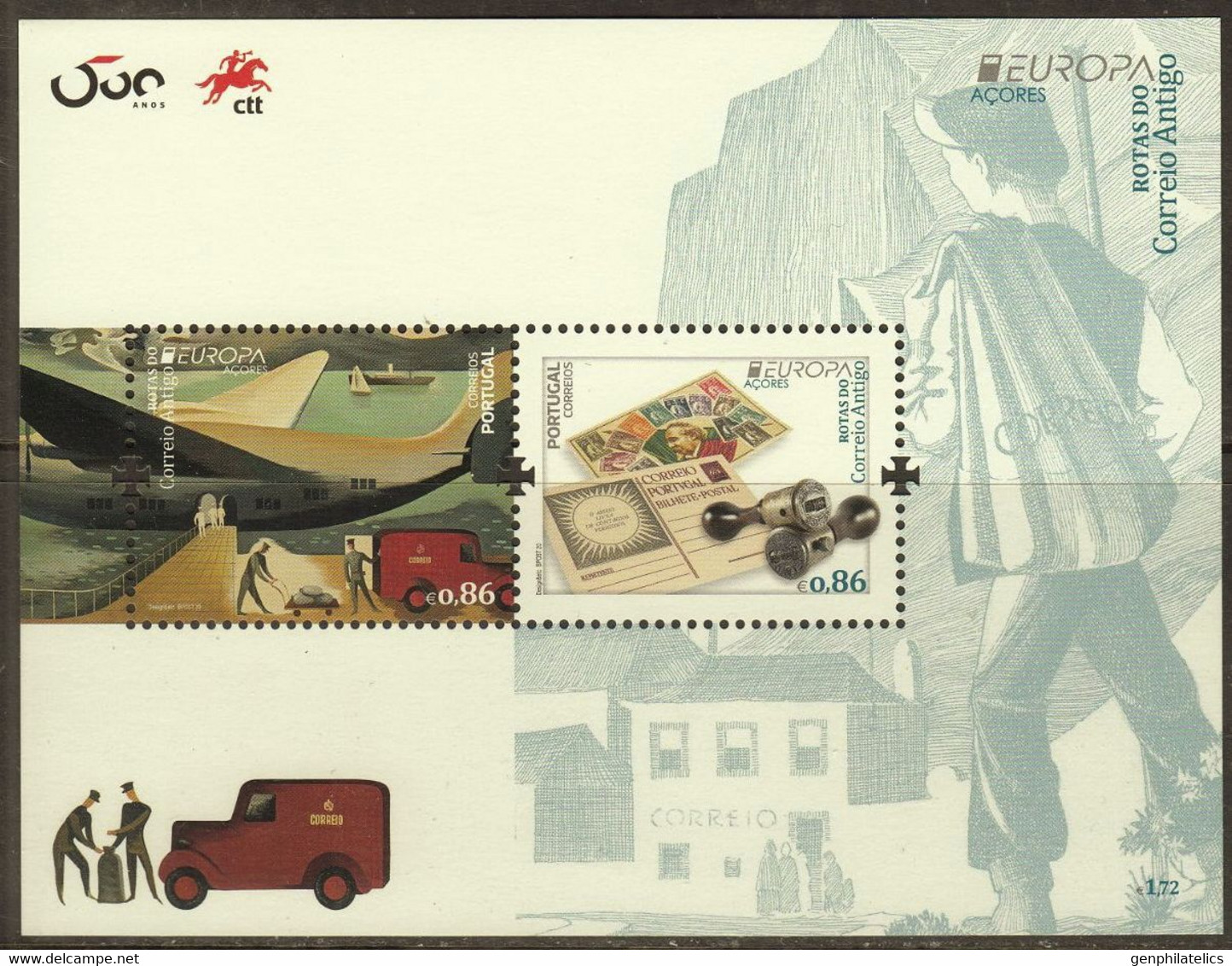 Europa CEPT 2020 PORTUGAL (Azores) Ancient Postal Routes - Fine S/S MNH - Autres & Non Classés