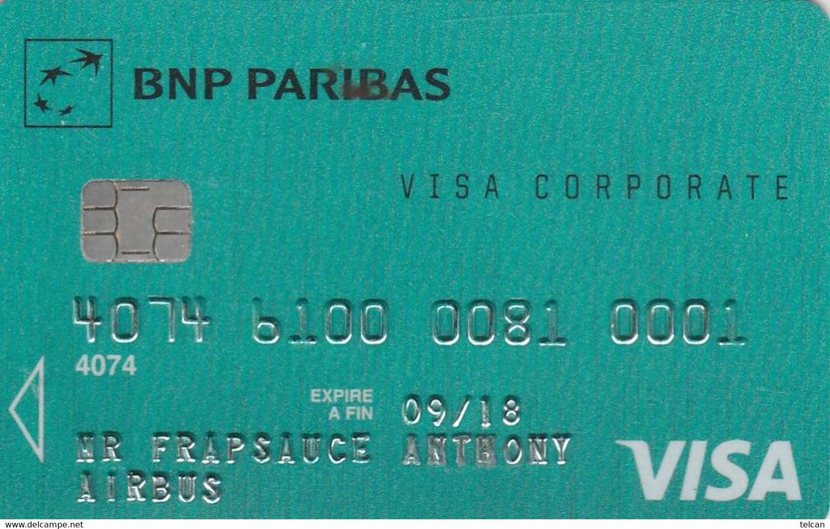 BNP  PARIBAS  VISA - Tarjeta Bancaria Desechable
