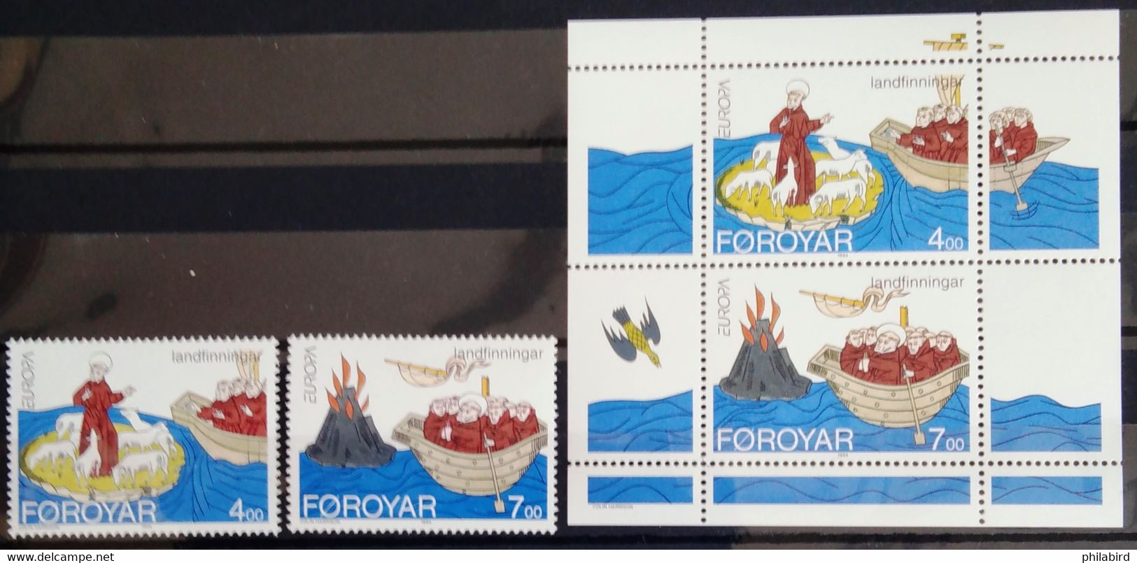 EUROPA 1994 - FEROE                        N° 254/255 + BF 7                         NEUF** - 1994