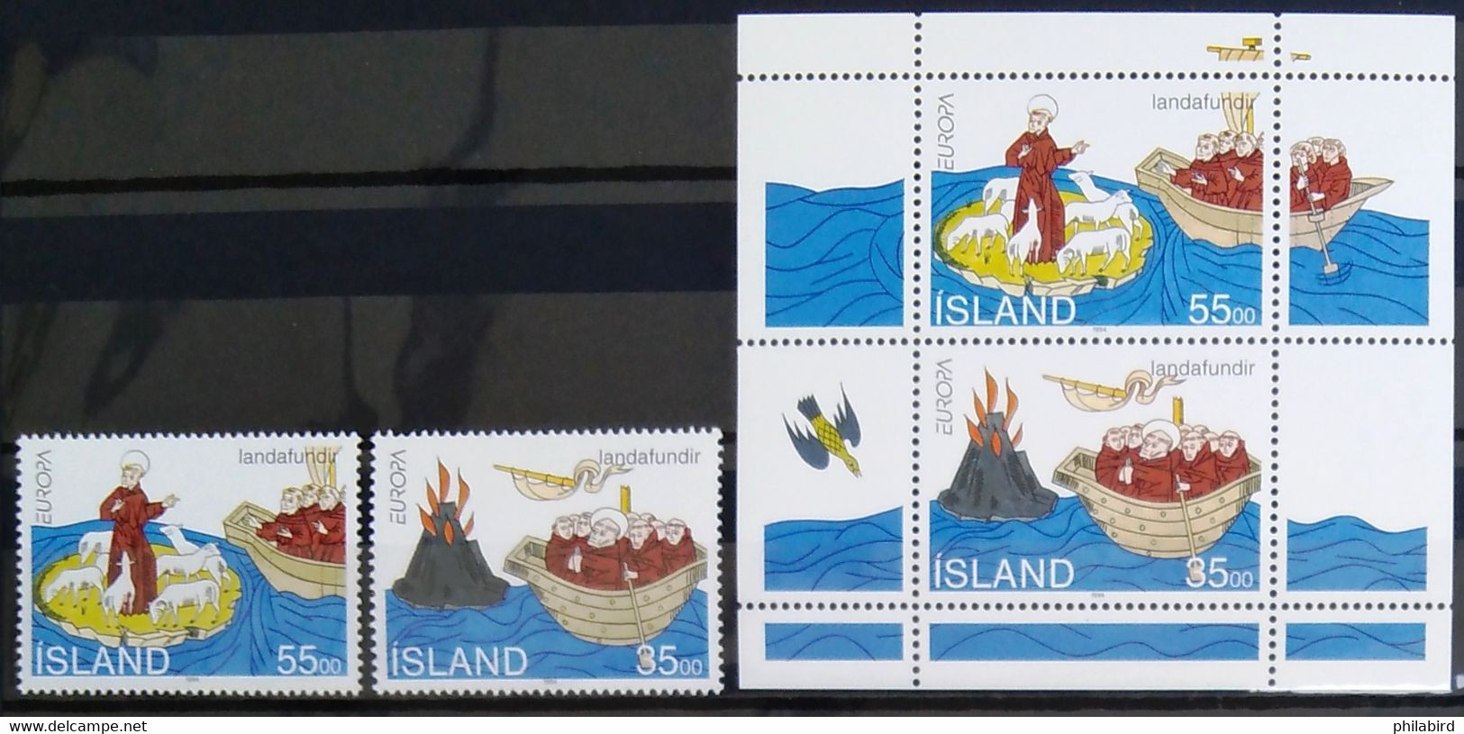 EUROPA 1994 - ISLANDE                       N° 753/754 + BF 15                         NEUF** - 1994