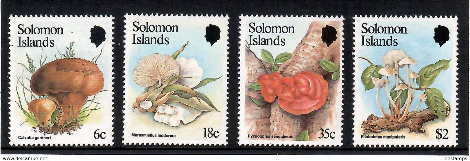 Solomon Islands 1984 .  Mushrooms . 4v. Michel # 522-25 - Salomon (Iles 1978-...)