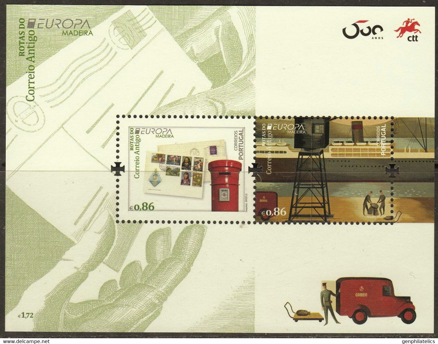 Europa CEPT 2020 PORTUGAL (Madeira) Ancient Postal Routes - Fine S/S MNH - Sonstige & Ohne Zuordnung