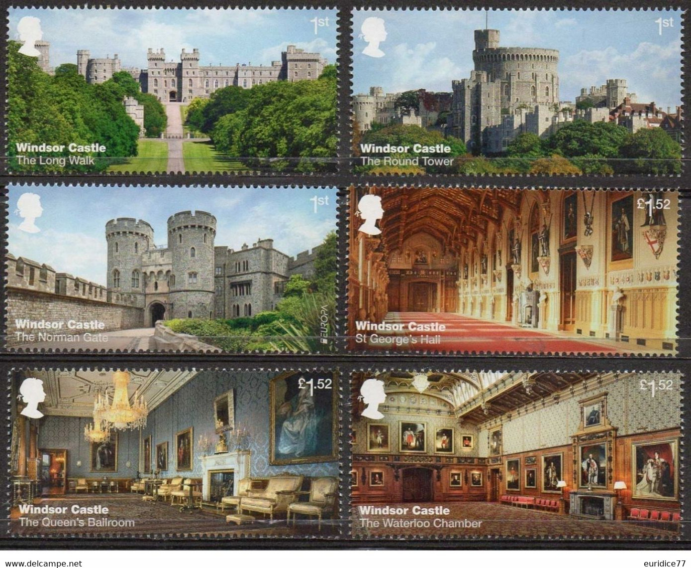 Great Britain 2017 - Windsor Castle Stamp Set Mnh** - Post & Go Stamps