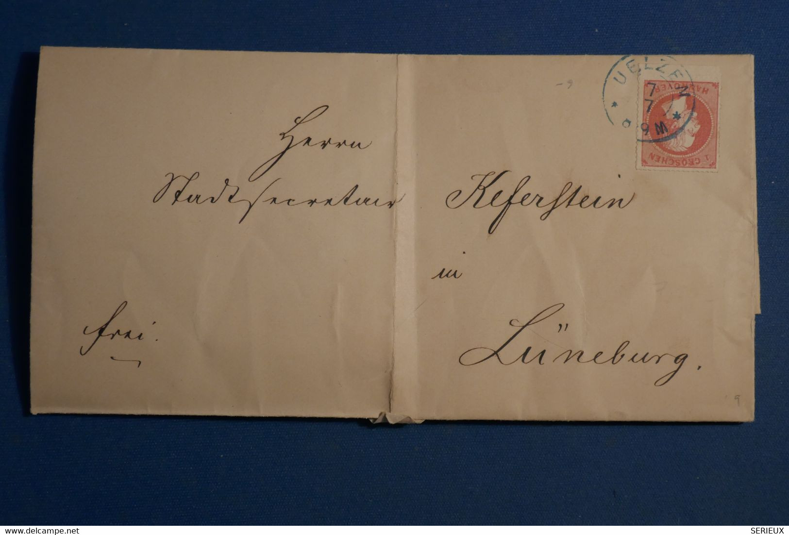 C  HANOVER ALLEMAGNE BELLE LETTRE  1860 UELZEN POUR LUNEBURG  +1G BORG DE FEUILLE +  + + AFFRANCH. INTERESSANT - Hanover