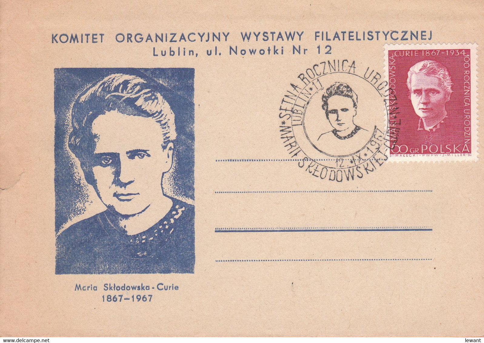 POLAND 1967 - 100th Anniversary Of The Birth Of Maria Curie Skłodowska LW - Andere & Zonder Classificatie
