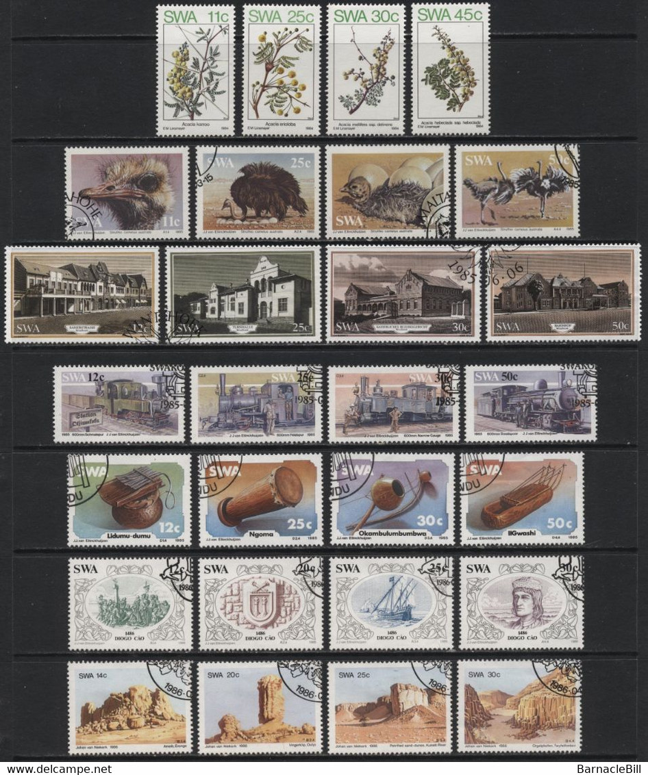 South West Africa (12) 1984 - 1987 10 Different Sets. Mint & Used. Hinged, - Andere & Zonder Classificatie