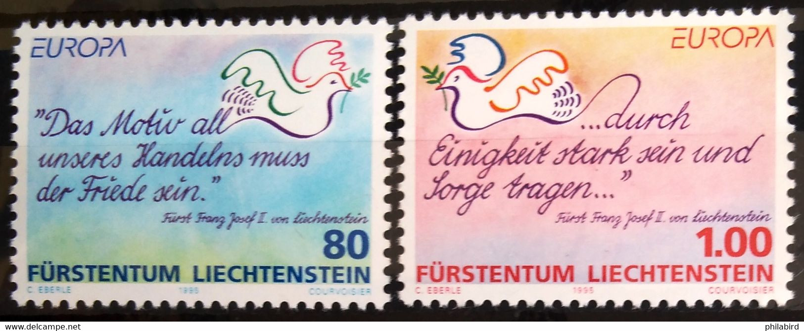 EUROPA 1995 - LIECHTENSTEIN                       N° 1044/1045                       NEUF** - 1995