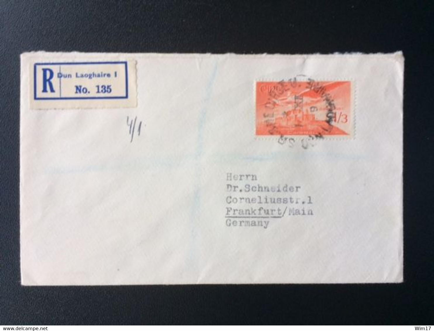 IRELAND 1959 REGISTERED LETTER TO GERMANY IERLAND EIRE - Lettres & Documents