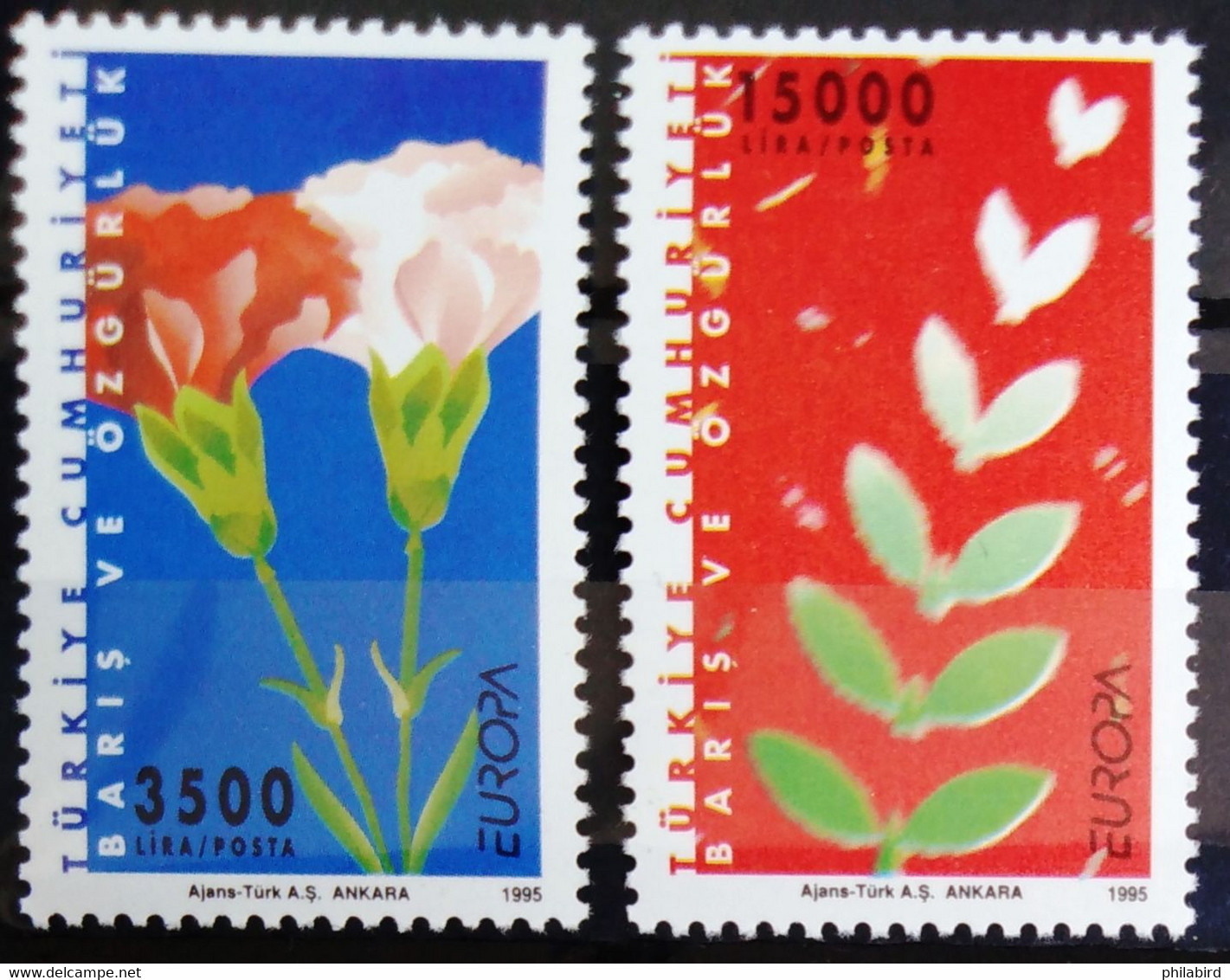 EUROPA 1995 - TURQUIE                      N° 2795/2796                       NEUF** - 1995