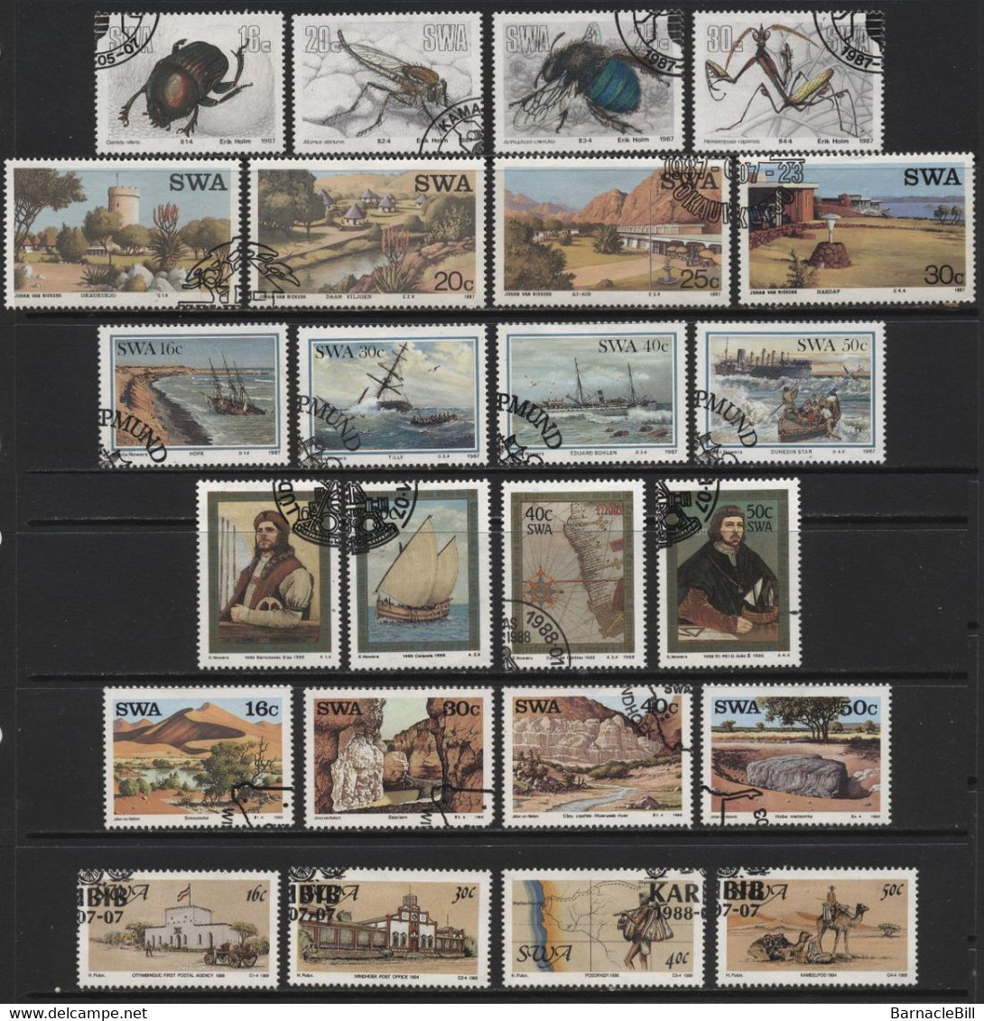 South West Africa (13) 1987 - 1988 6 Different Sets. Mint & Used. Hinged, - Andere & Zonder Classificatie