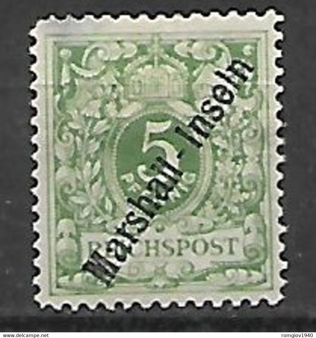 GERMANIA REICH 1900 COLONIA ISOLE MARSHALL SERIE ORDINARIA YVERT 8  MLH VF - Marshalleilanden