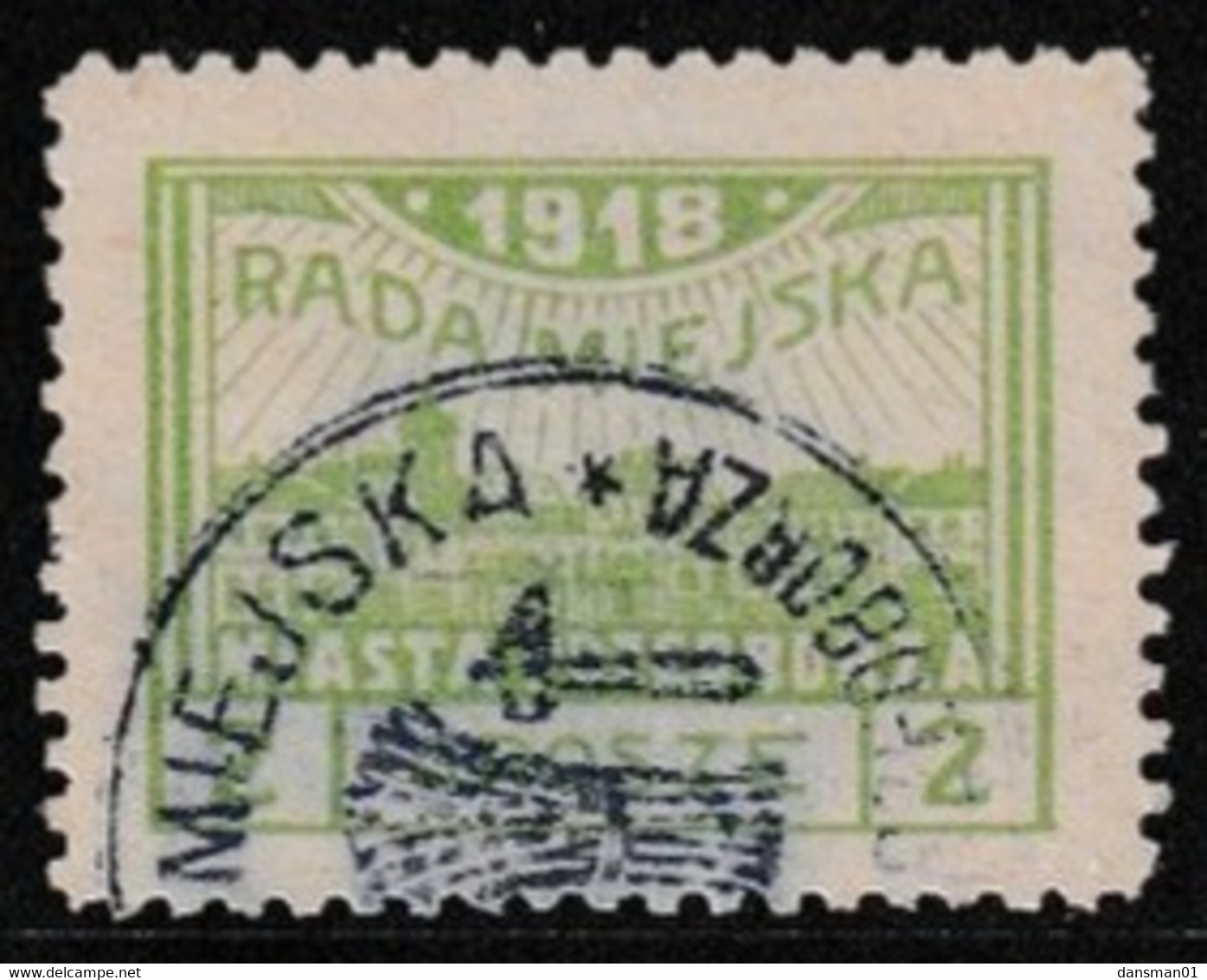 POLAND Przedborz 1918 Fi 7B T.3 Used Perf 10 - Other & Unclassified