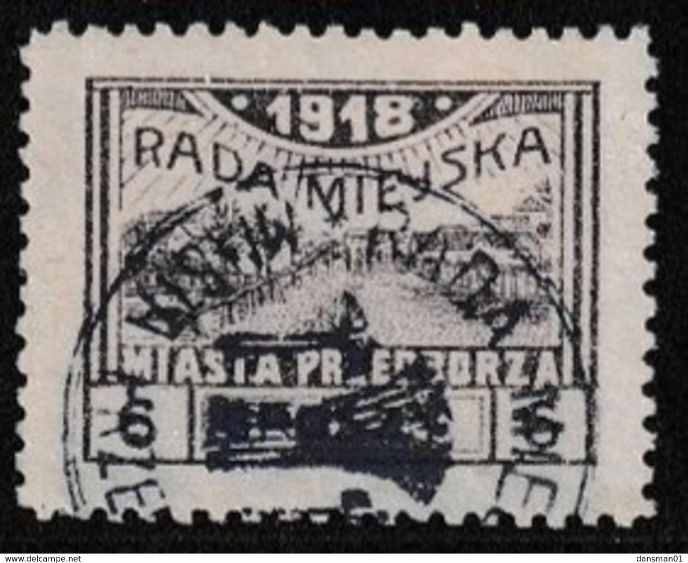 POLAND Przedborz 1918 Fi 9B T.3 Used Perf 10 - Other & Unclassified