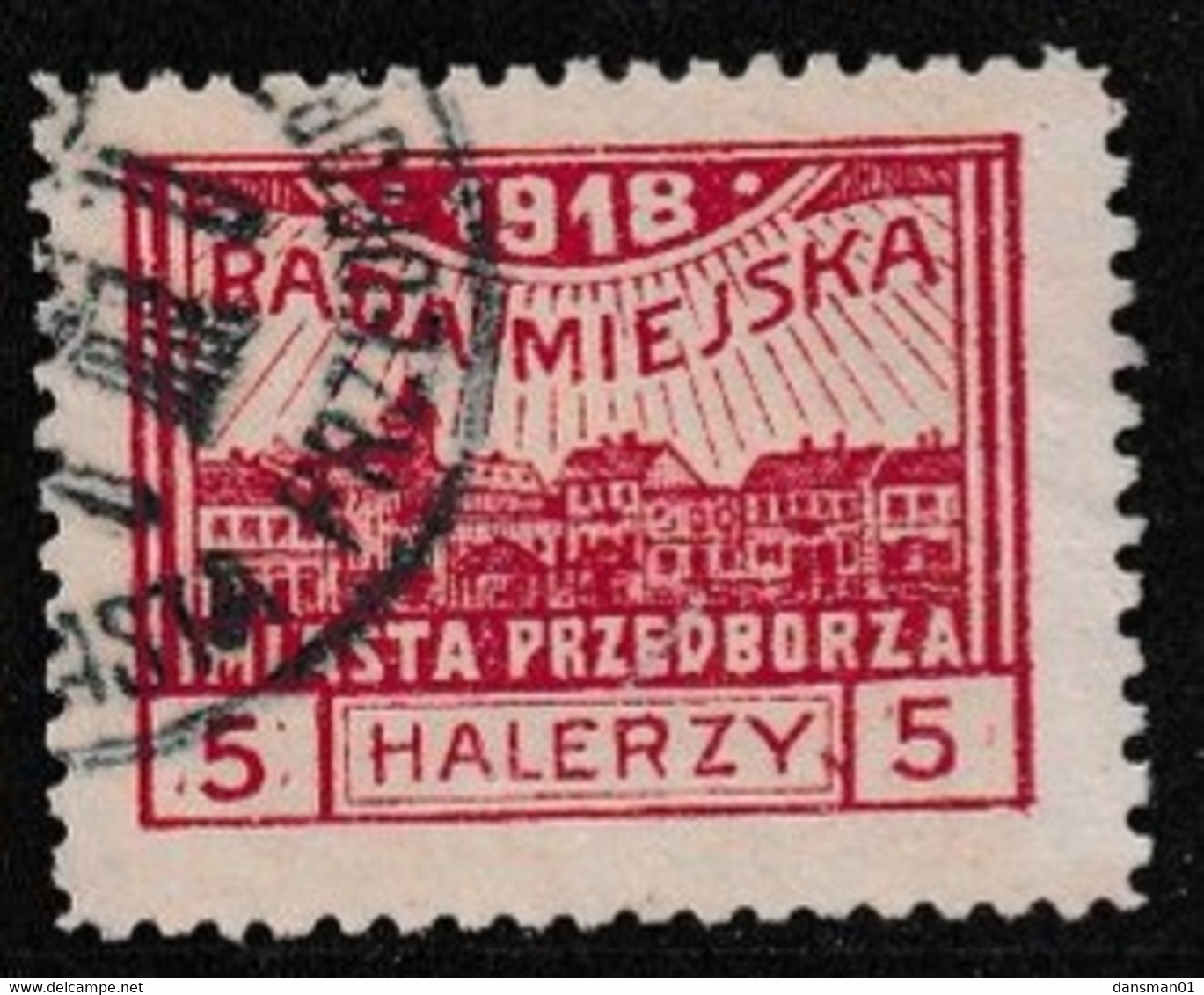 POLAND Przedborz 1918 Fi 11B T.2 Used Perf 10 - Otros & Sin Clasificación