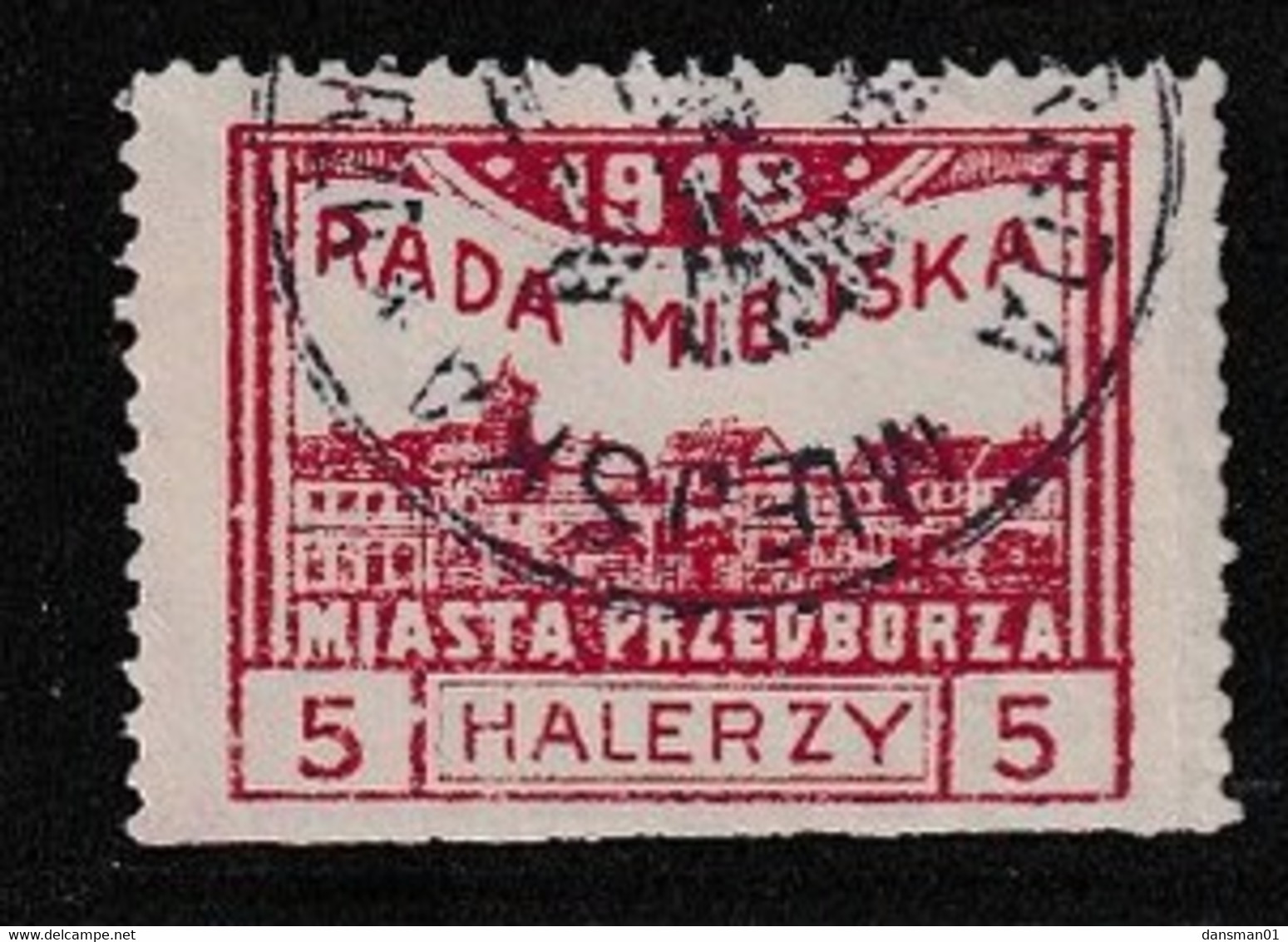 POLAND Przedborz 1918 Fi 15B Used Perf 11.5 - Other & Unclassified