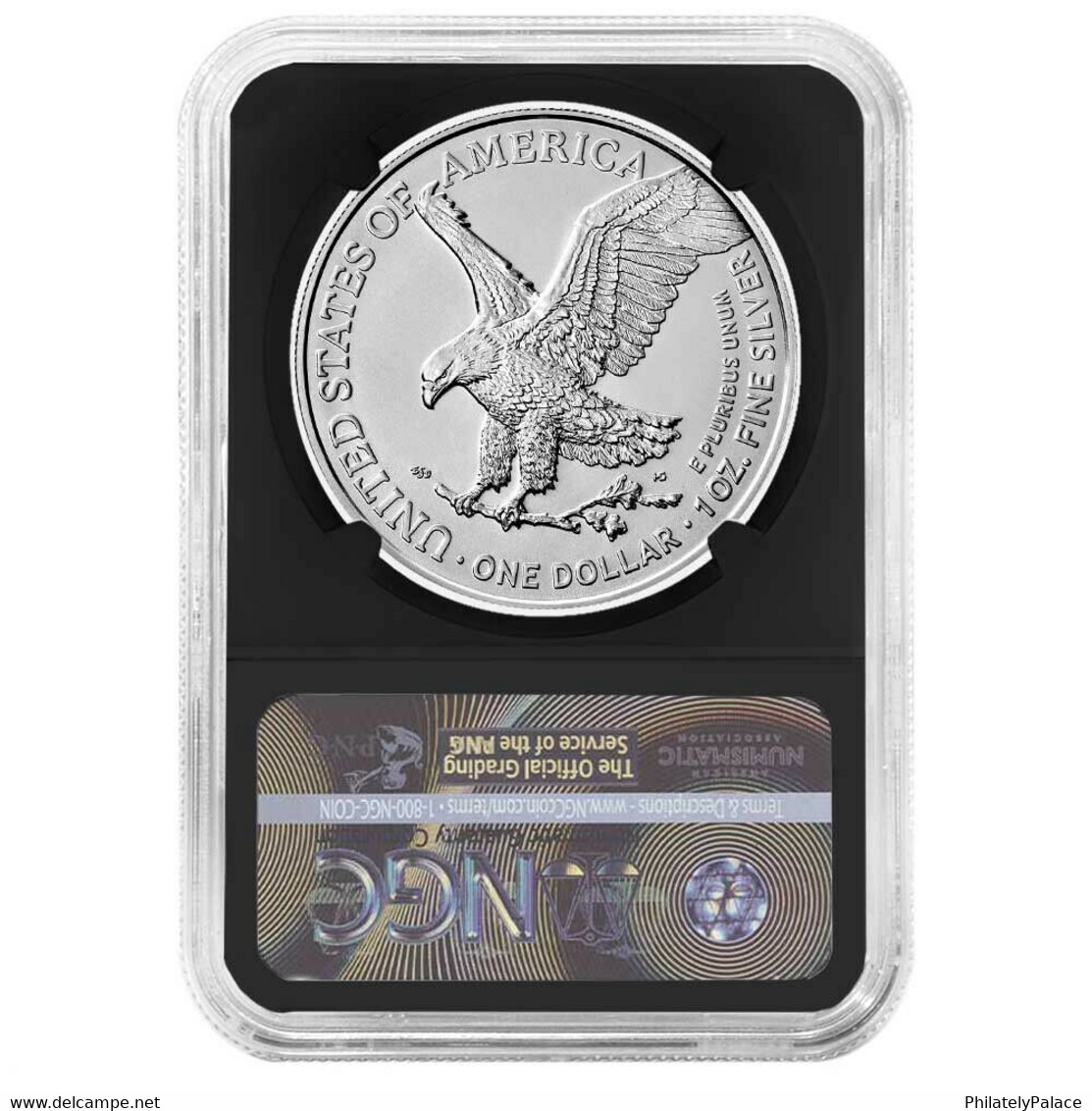 United States New 2022 (W) $1 American Silver Eagle NGC MS70 ER Black Label Retro Core  (**) - Otros – América