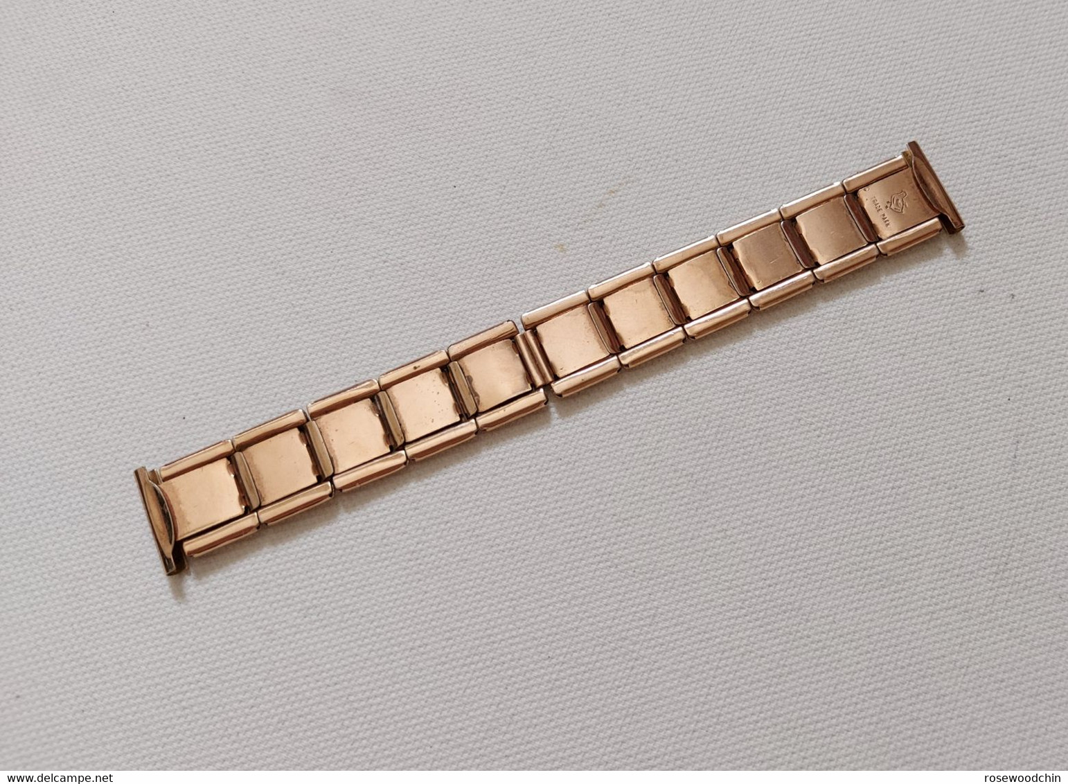 Vintage Gold Tone "Bird" Trademark Expansion Watch Bracelet Band 18 /19 Mm (#69) - Montres Gousset