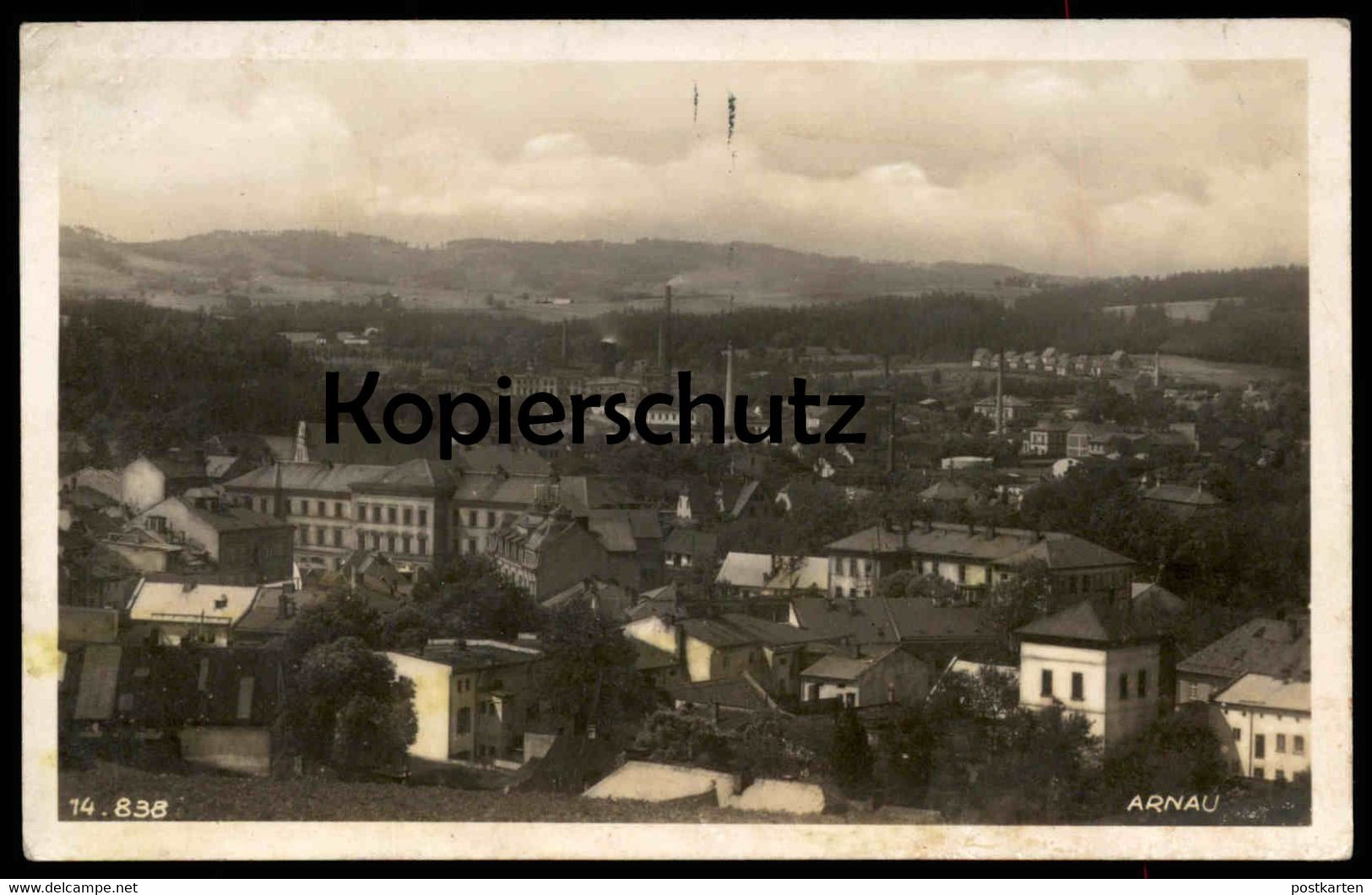 ALTE POSTKARTE ARNAU PANORAMA HOSTINNE Tschechische Republik Ceska Republika Czech Republic Ansichtskarte Postcard Cpa - Sudeten