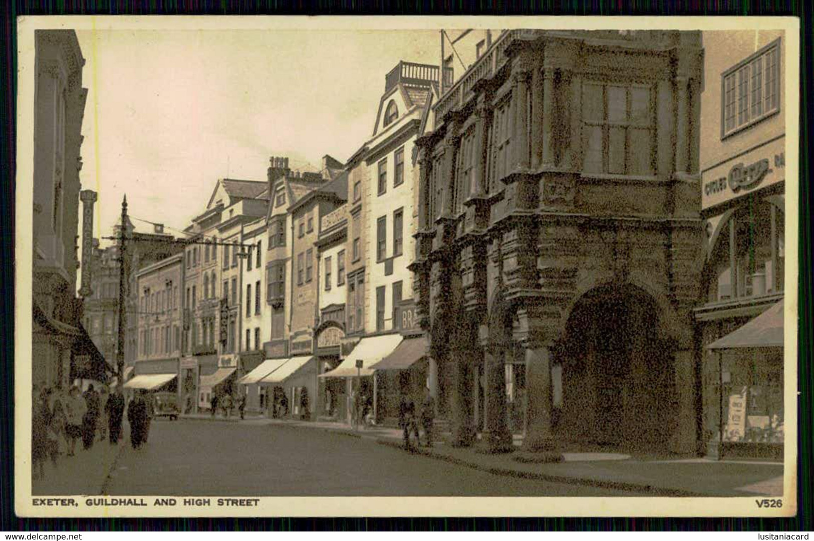 EXETER - Guildhall And High Street. ( Ed. Photochrom Co. Ltd. Nº V 526) Carte Postale - Exeter