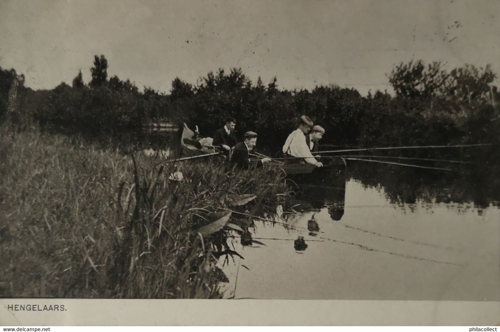 NL Card Hengelaars - Angling - Angleur - Fishing 1910 - Visvangst