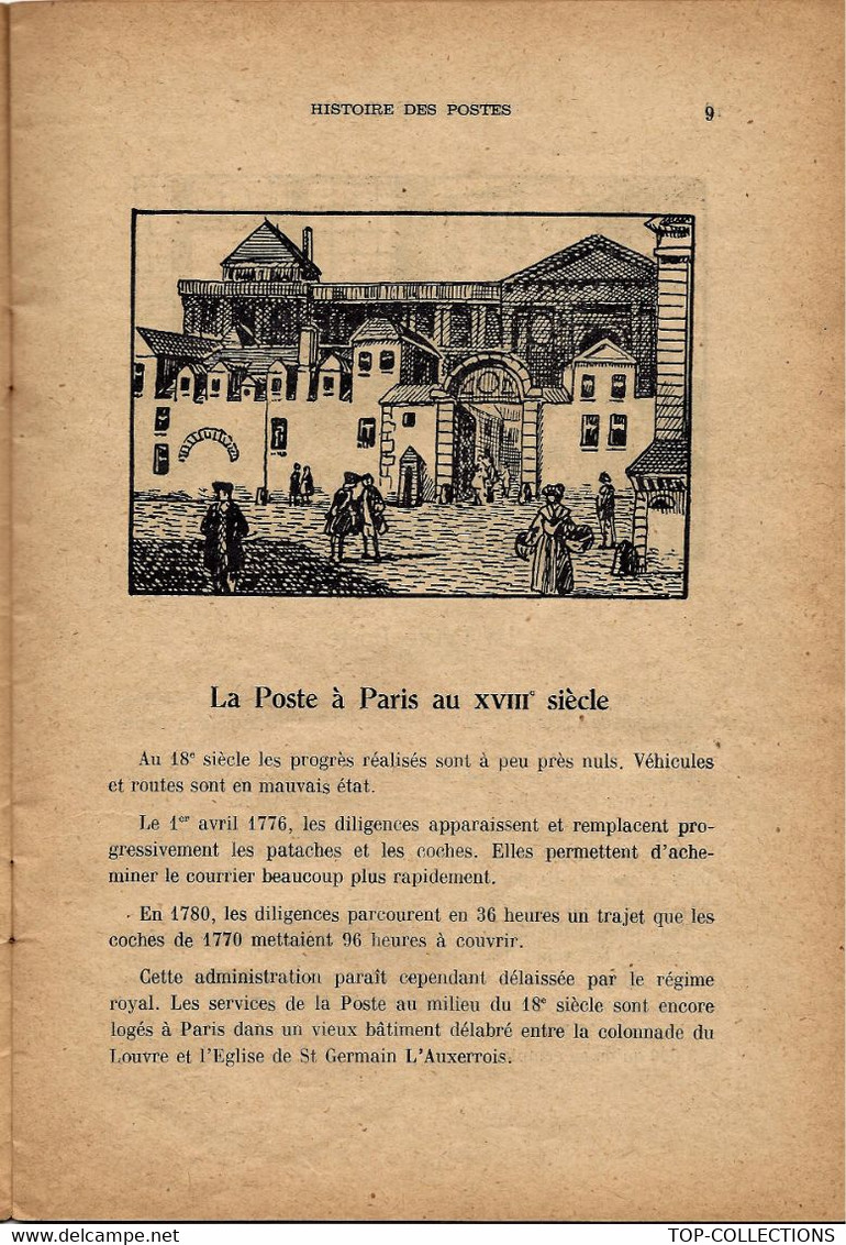 LIVRE FASCICULE HISTOIRE DES POSTES DEC.1946 B.E.V.SCANS - Autres & Non Classés