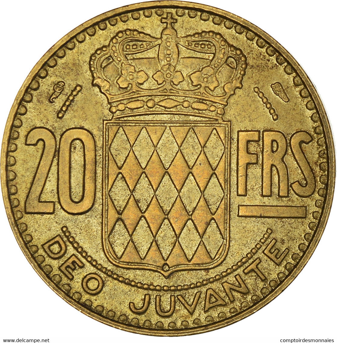 Monnaie, Monaco, Rainier III, 20 Francs, Vingt, 1951, TTB+, Bronze-Aluminium - 1949-1956 Alte Francs
