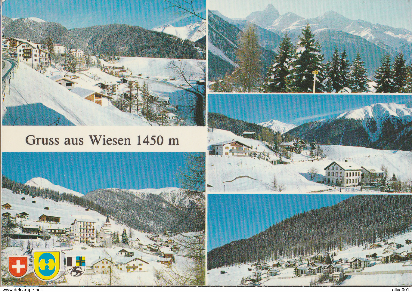 Village De Wiesen 1450m Voyagée De Wiesen Pour La France Le 20/02/1986 Cachet K - Wiesen