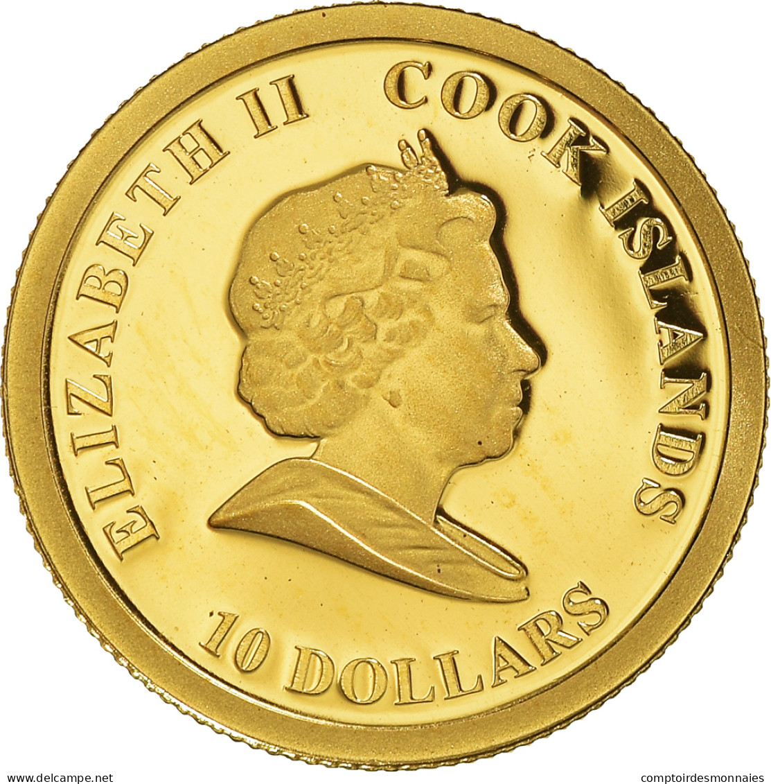 Monnaie, Îles Cook, Elizabeth II, 10 Dollars, 2010, CIT, FDC, Or, KM:1297 - Cookeilanden