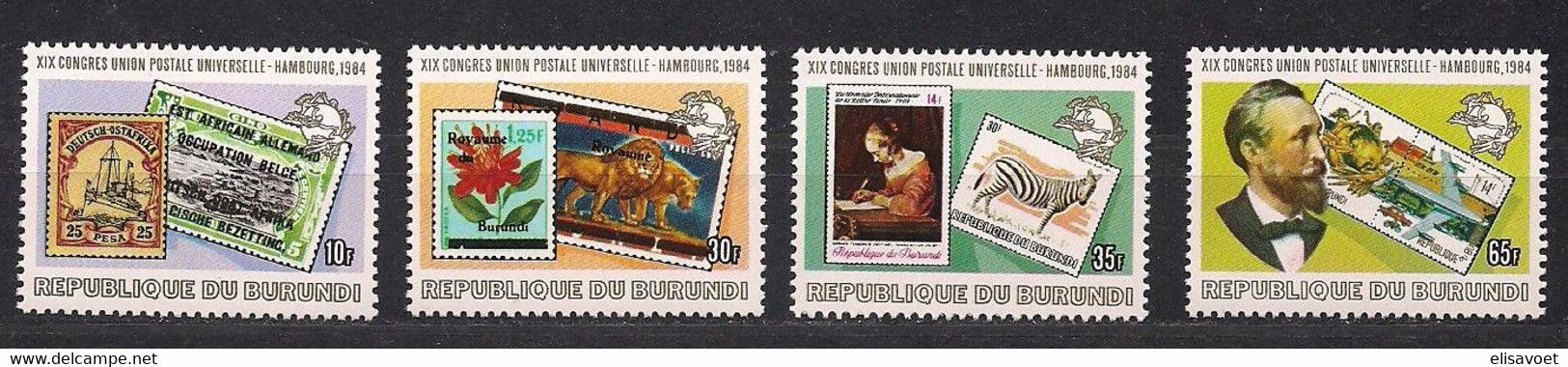 Burundi 1985 OCBn° 928-931  *** MNH Cote 25 € UPU Hamburg 1984 - Nuevos