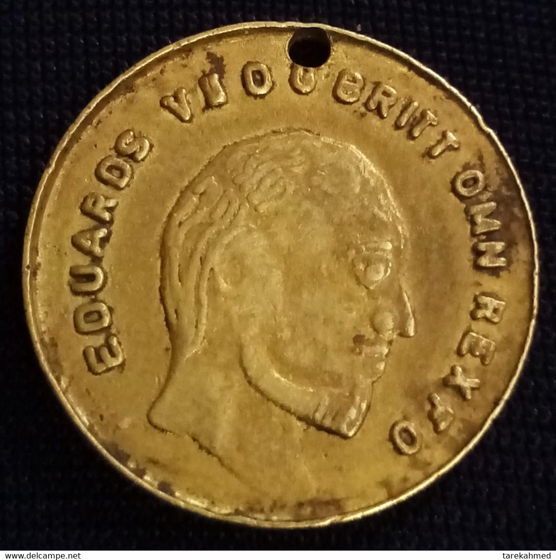 Golden Token Of King Edward VI ,. 1908 , Agouz - Adel