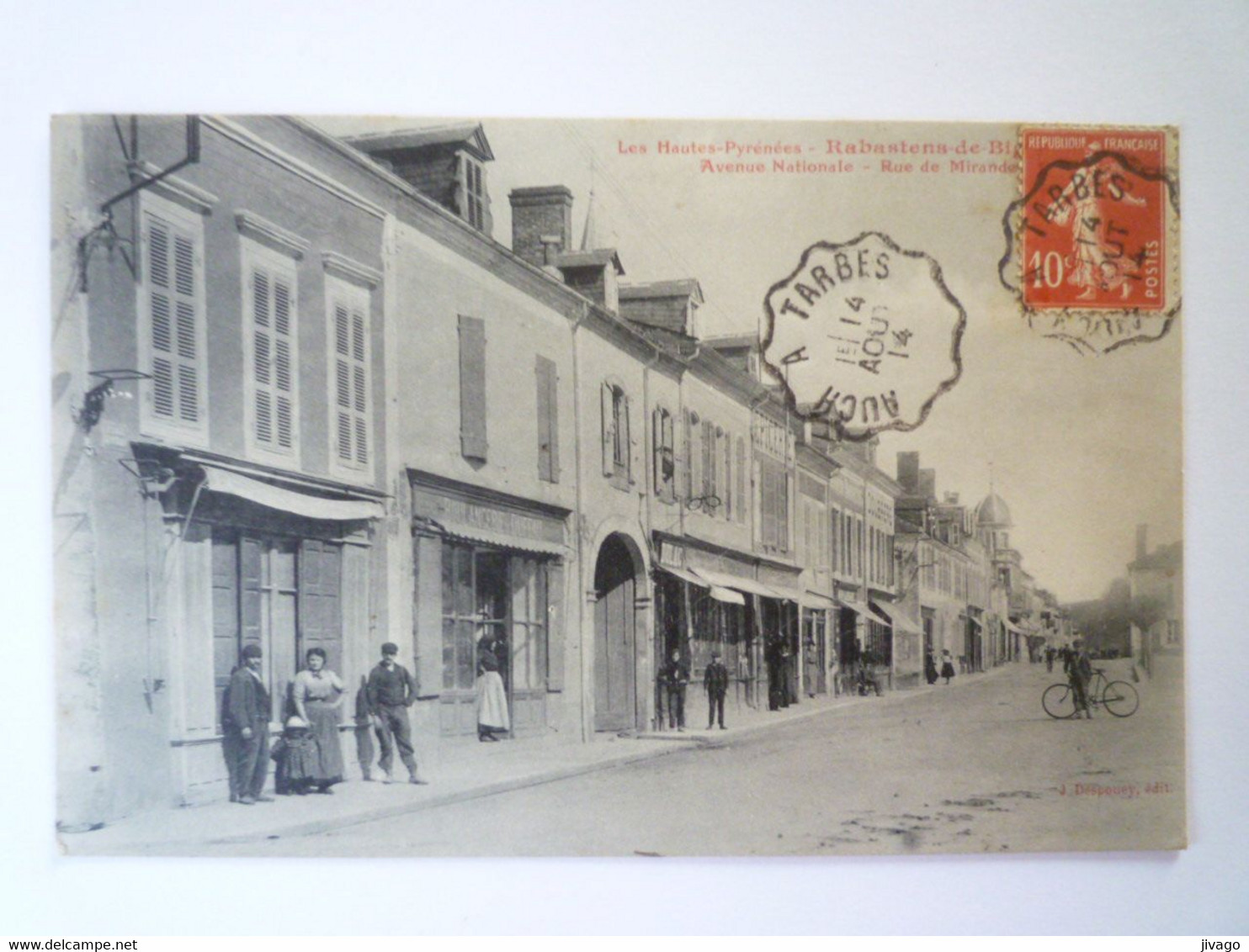 2022 - 769  RABASTENS-de-BIGORRE  (Hautes-Pyrénées)  :  Avenue Nationale  -  Rue De MIRANDE  1914    XXX - Rabastens De Bigorre