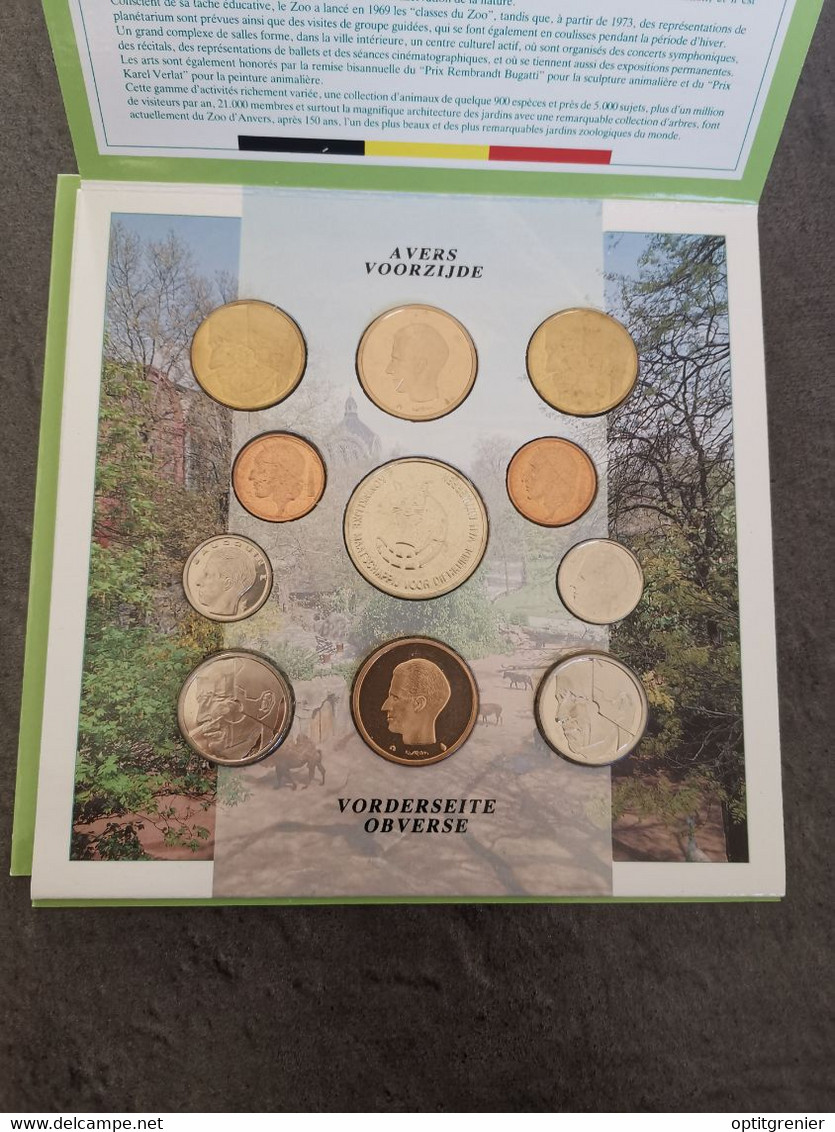 COFFRET BELGIQUE 1993 UNC  / SET BELGIUM COINS ZOO ANTWERPEN ANVERS - Sin Clasificación