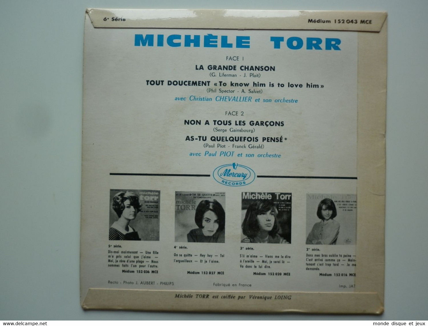 Michèle Torr 45Tours EP Vinyle La Grande Chanson Mint - 45 T - Maxi-Single