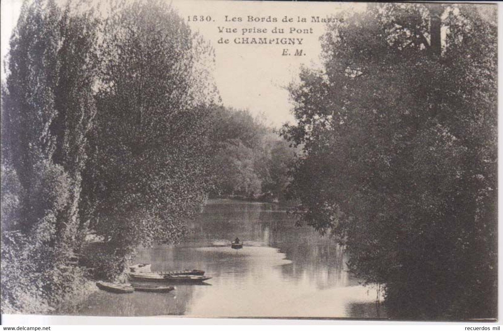 Les Bords De La Marne Vue Prise Du Pont De Champigny Carte Postale Animee   1913 - Champigny