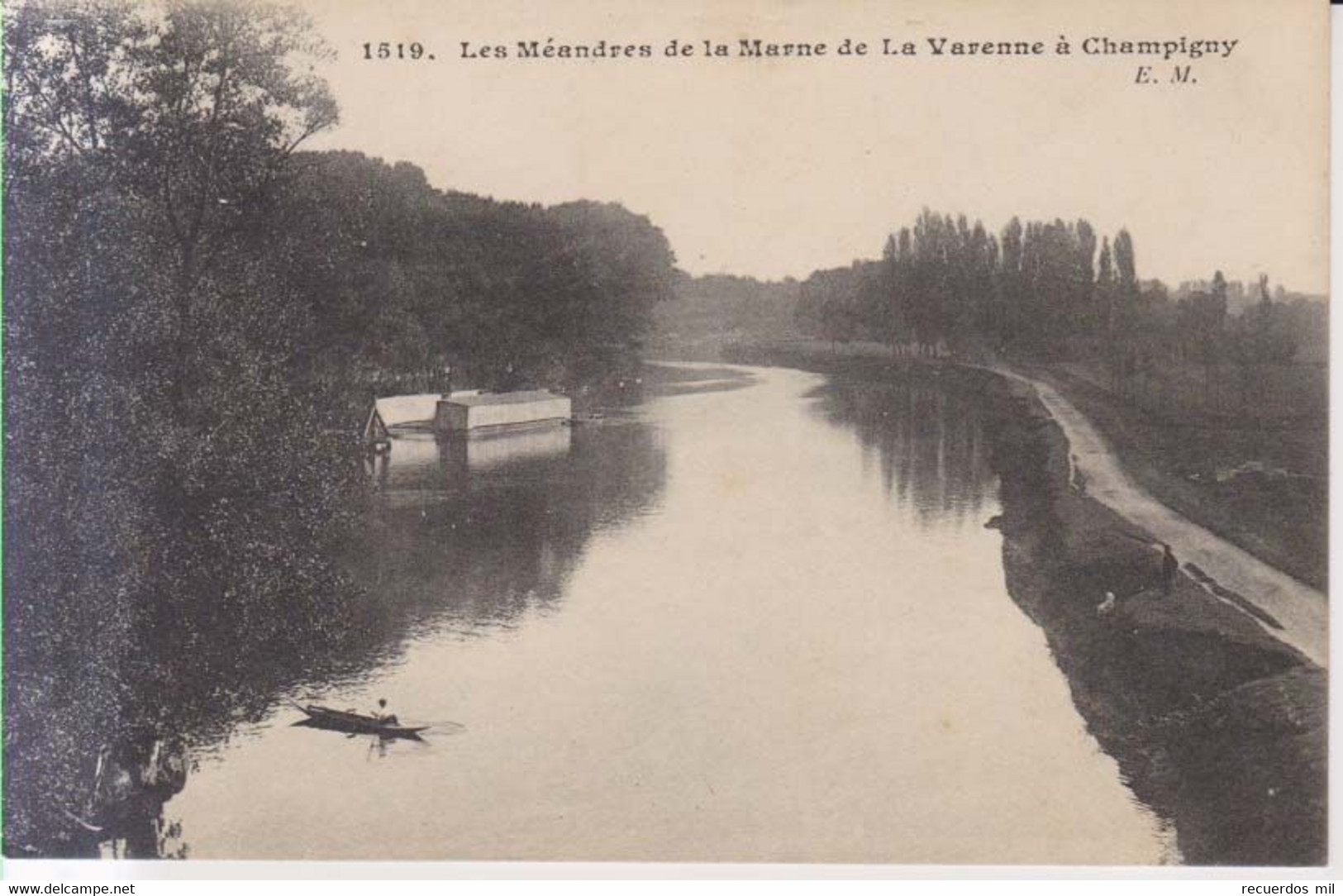 Les Meandres De La Marne A Champigny Carte Postale Animee   1913 - Champigny