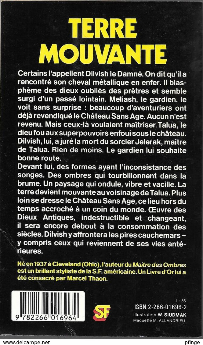 Terre Mouvante Par Roger Zelazny - Collection SF Presses-Pocket N°5226 - Presses Pocket