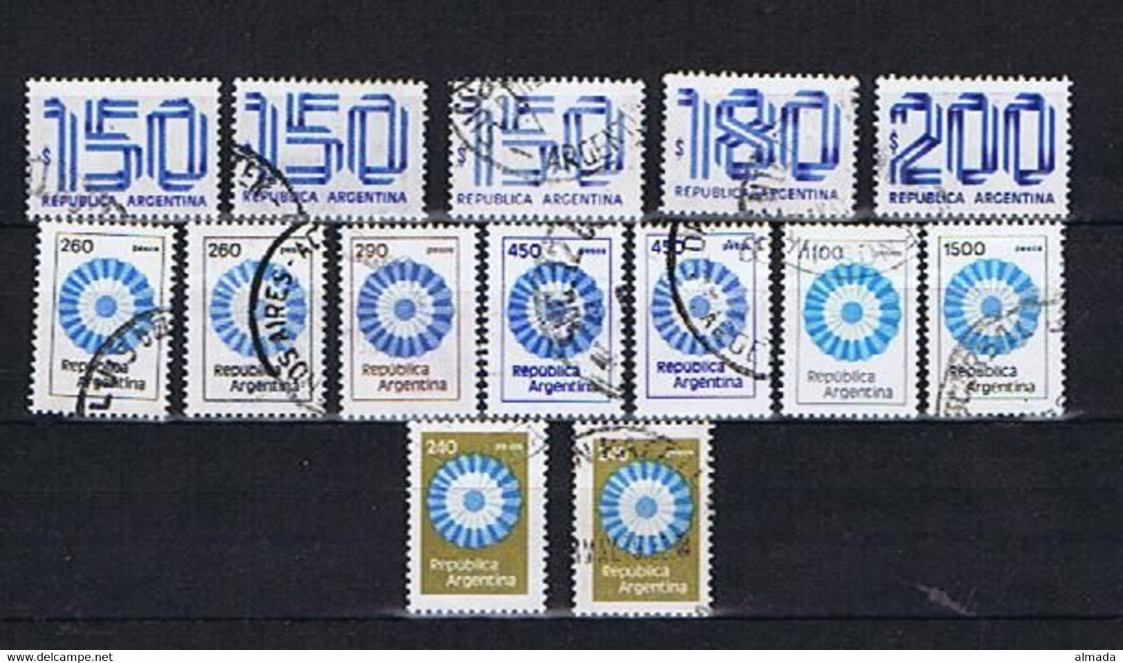 Argentina, Argentinien 1978-82: 14 Used Stamps (with Some Duplication), 14 Gestempelte, Einige Doppelt - Colecciones & Series